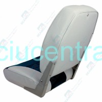 Sulenkiama sėdynė su metaliniais lankstais pilka-mėlyna Sulenkiama sėdynė su metaliniais lankstais pilka-mėlyna